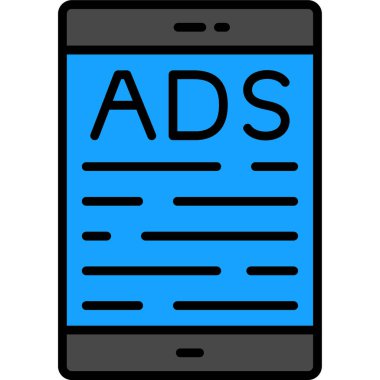 reklam web geliştirme simgesi - taslak biçimi