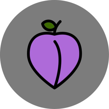 Elma. Web simgesi basit illüstrasyon