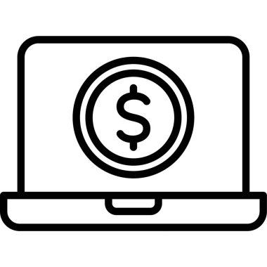 dizüstü bilgisayar simgesi. Web vektör