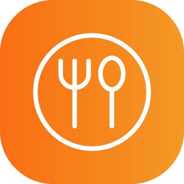 Restoran web simgesi, vektör illüstrasyonu
