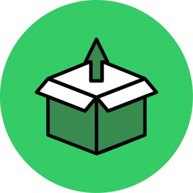 Teslimat kutusu simgesi. vektör çizim