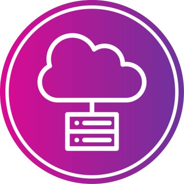 Bulut hesaplama simgesi vektör illüstrasyonu