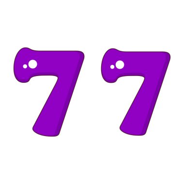 Mor renkli yedi numara.