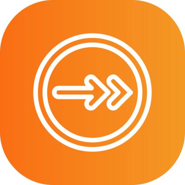 vektör Yönü düz simgesi