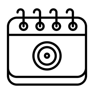 Takvim simgesi vektör illüstrasyonu