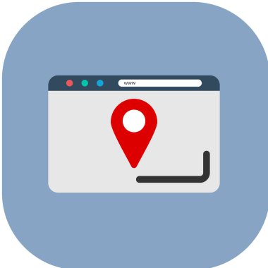 harita işaretleyici düz vektör dekoru