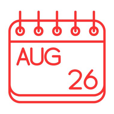 Tekli 3D simgesinin 23 Ağustos ikonu