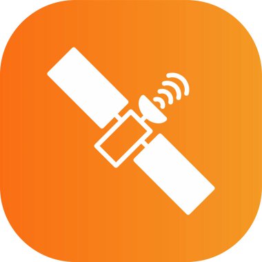 Uydu simgesinin vektör illüstrasyonu