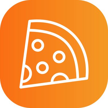 Soyut grupta izole edilmiş pizza simgesi