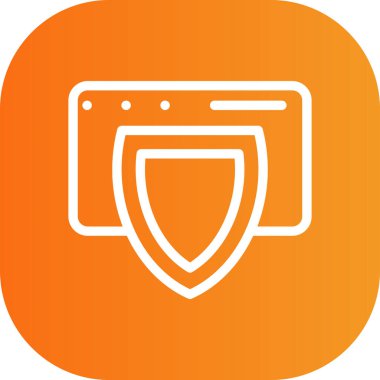 Kalkan simgesi soyut arkaplanda izole edildi