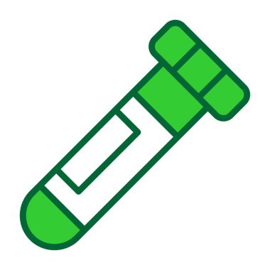 Test tüpü simgesi. hat test tübü vektör simgesi rengi ince izole