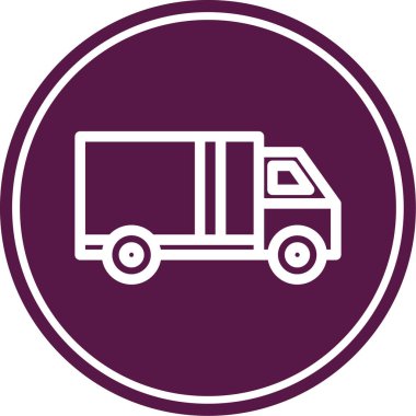 Kamyon modern simgesinin vektör illüstrasyonu