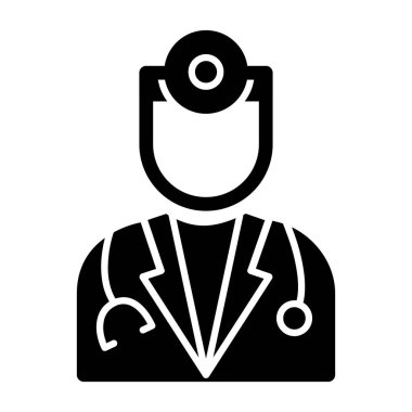 Steteskoplu bir doktorun vektör çizimi