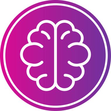 Beyin. Web simgesi basit tasarım