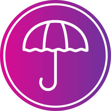 Şemsiye. Web simgesi basit illüstrasyon