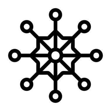 kar Tanesi simgesi vektör çizimi