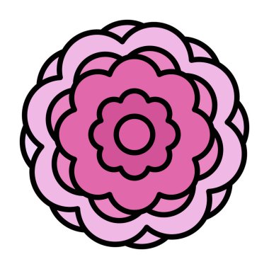 pembe çiçek dekorasyonu dekoratif ikon vektör illüstrasyon tasarımı