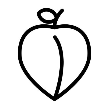 elma ikonu vektör illüstrasyonu