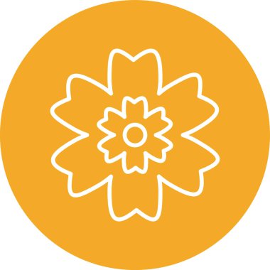 Çiçek. Web simgesi basit illüstrasyon