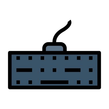 Klavye web simgesi basit illüstrasyon
