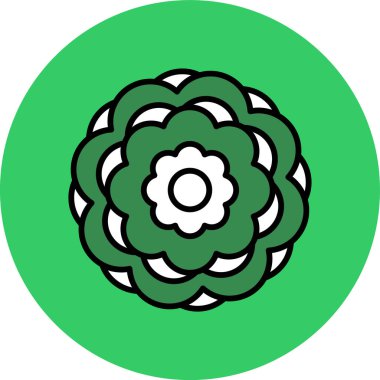 beautiful flower vector glyph icon