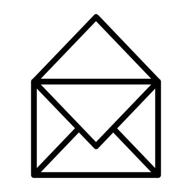 e-posta vektörü ince satır simgesi