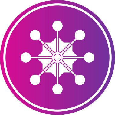 Kar Tanesi simgesinin vektör çizimi