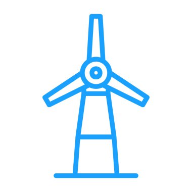 Rüzgar gücü simgesi, vektör illüstrasyonu