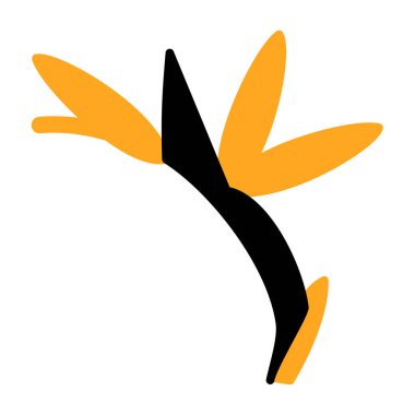 Beyaz arkaplanda soyut bir yaprak