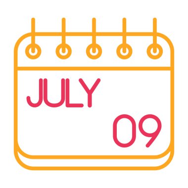 Takvim simgesi tasarımı, vektör illüstrasyonu