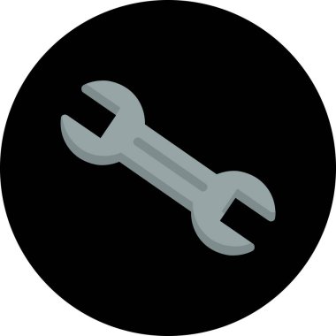 İngiliz anahtarı simgesi. Web tasarımı için anahtar vektör simgesinin basit çizimi