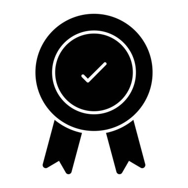 Madalya vektör düz simgesi