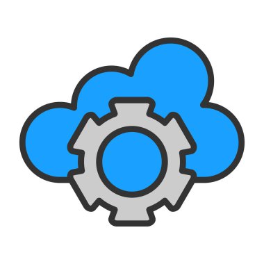 Bulut ayarları vektör simgesi