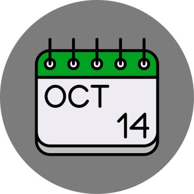 Takvim simgesi, vektör çizimi