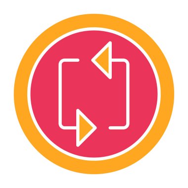 yön işareti simgesi, vektör illüstrasyonu