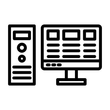 bilgisayar simgesi vektör illüstrasyonu