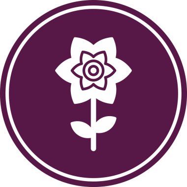 Güzel çiçek simgesinin vektör illüstrasyonu