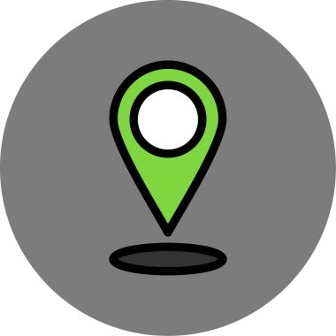 harita konumu ikon vektör illüstrasyonu