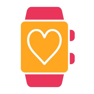 Vektör illüstrasyonu, kalp düzlüğü simgesi