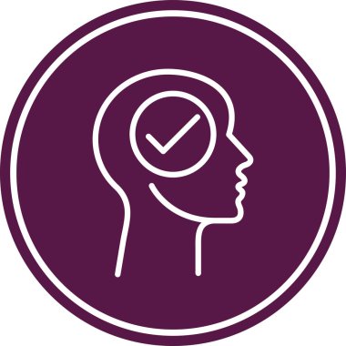 Beyin vektör simgesi modern illüstrasyon