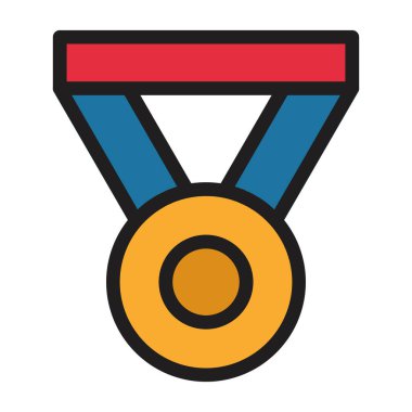 Madalya renkli vektör simgesi