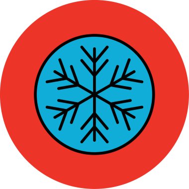 Bir kar tanesi simgesinin vektör çizimi