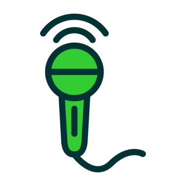 mikrofon simgesi vektör illüstrasyonu