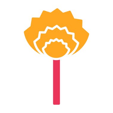 Çiçekli bir çiçek simgesinin vektör illüstrasyonu