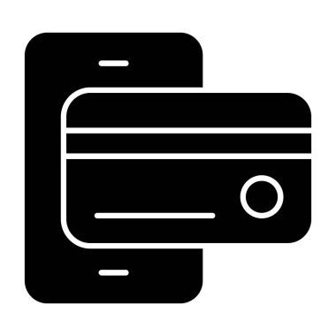 Kredi kartı simgesi düz simge