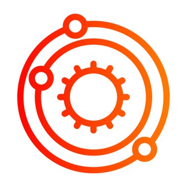 Vites düz yuvarlak vektör simgesi