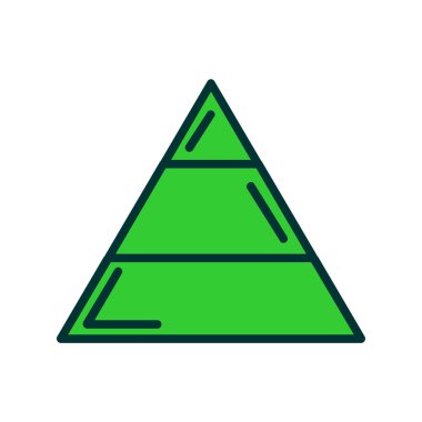 üçgen vektör düz renk simgesi