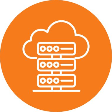 Bulut hesaplama simgesi. vektör illüstrasyonu