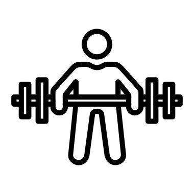 Bir fitness simgesinin vektör illüstrasyonu