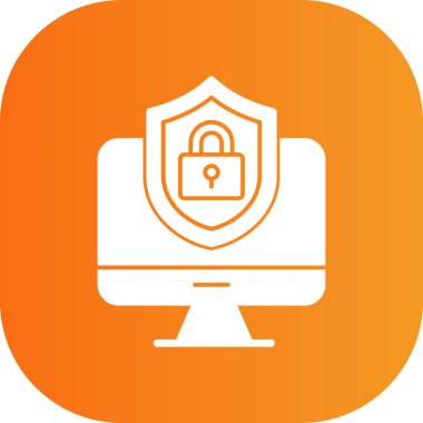 güvenlik kilidi ikon vektör illüstrasyonu